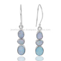 Les dernières bijoux en gros Deign Wholesale Doublet Opal Gemstone 925 Sterling Sliver Dangle Earring